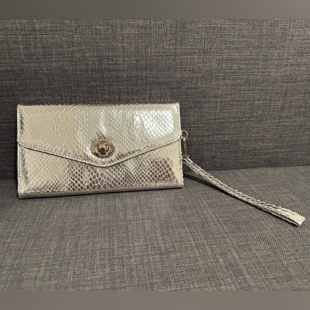 Steve Madden Silver Clutch Bag